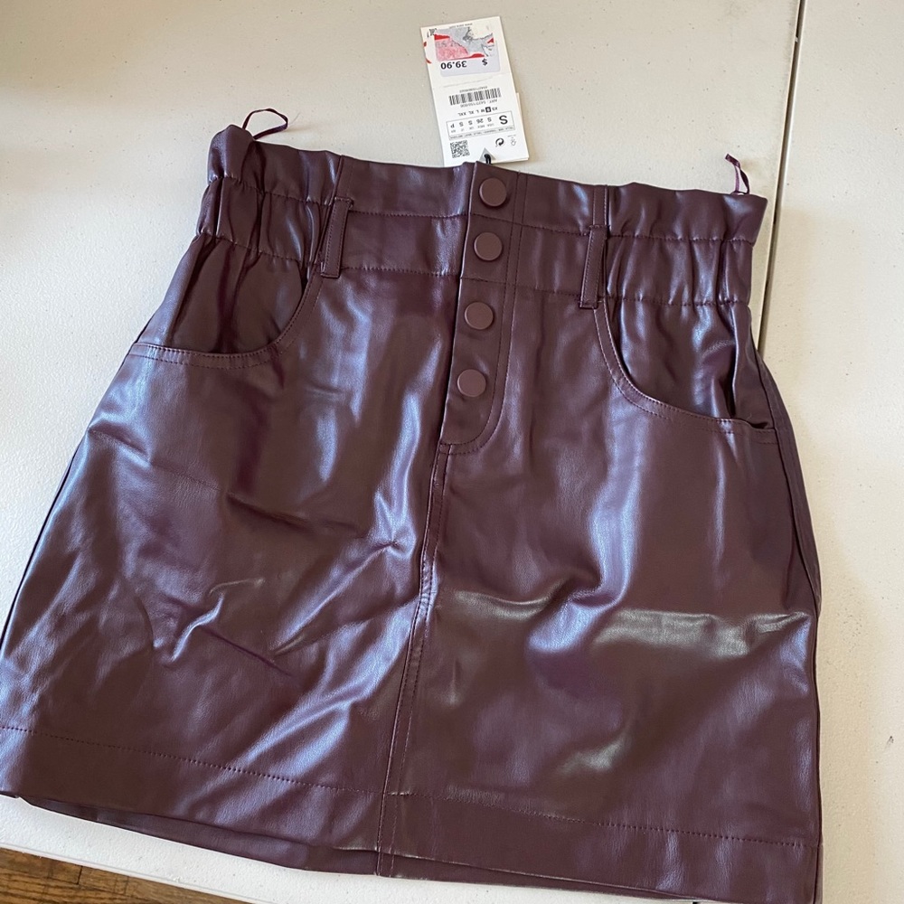 ZARA | Pleather Mini Skirt